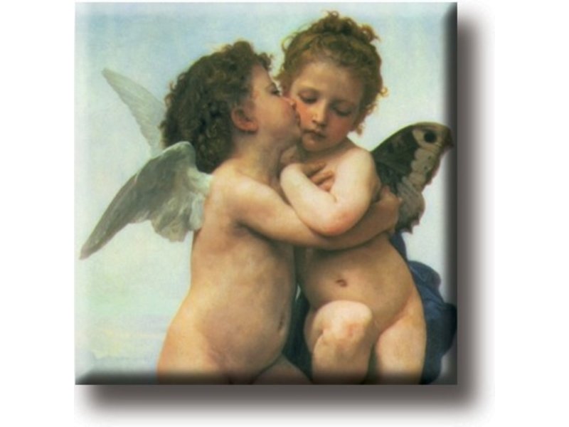 Kühlschrankmagnet, Der erste Kuss, Bouguereau