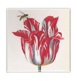 Aimant frigo, Tulipe rouge avec abeille, Marrel