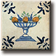 Fridge magnet, Delft blue tile, Fruit bowl