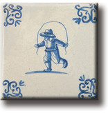 Aimant de réfrigérateur, Carrelage bleu Delft, Jeux pour enfants