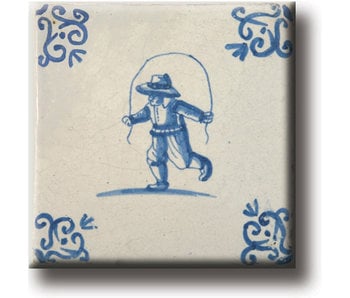 Fridge magnet, Delft blue tile, Children's games