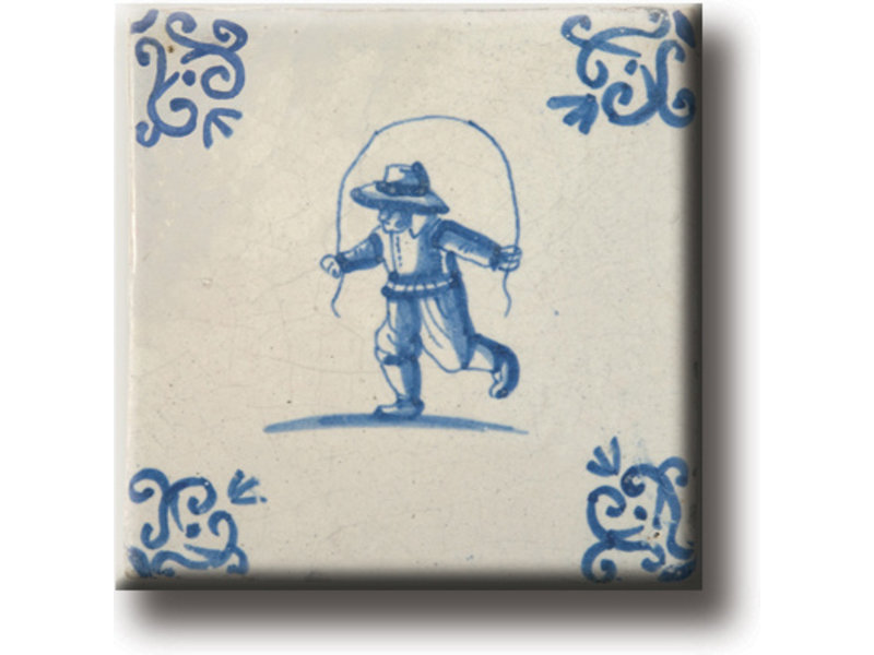 Fridge magnet, Delft blue tile, Children's games