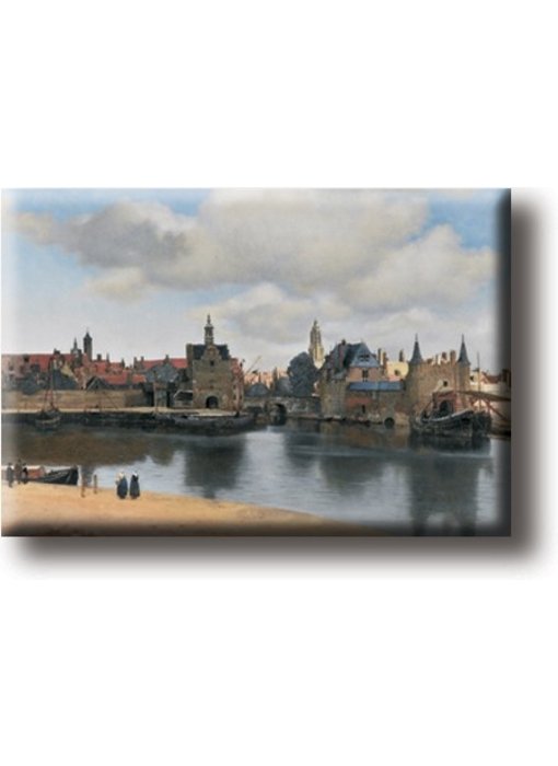 Aimant de réfrigérateur, vue de Delft, Vermeer