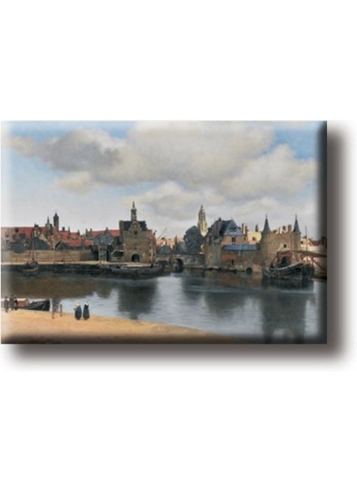 Koelkastmagneet, Gezicht op Delft, Vermeer