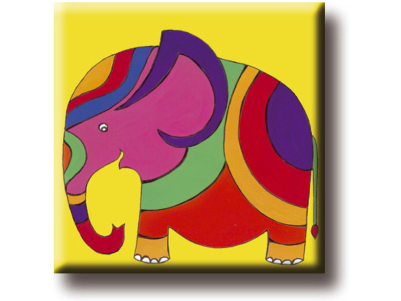 Fridge Magnet, Elephant, Illustration