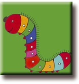 Fridge Magnet, Caterpillar, Illustration