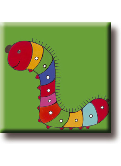 Imán de nevera, Caterpillar, Ilustración