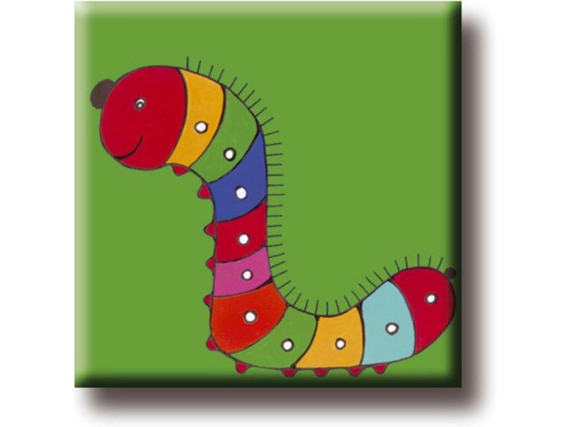 Fridge Magnet, Caterpillar, Illustration