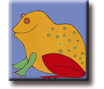 Aimant de réfrigérateur, grenouille, illustration