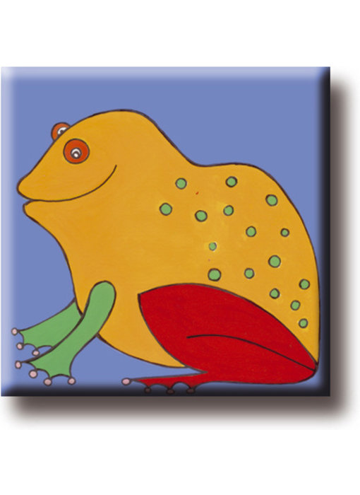 Aimant de réfrigérateur, grenouille, illustration