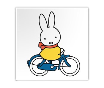 Fridge magnet, Miffy is cycling