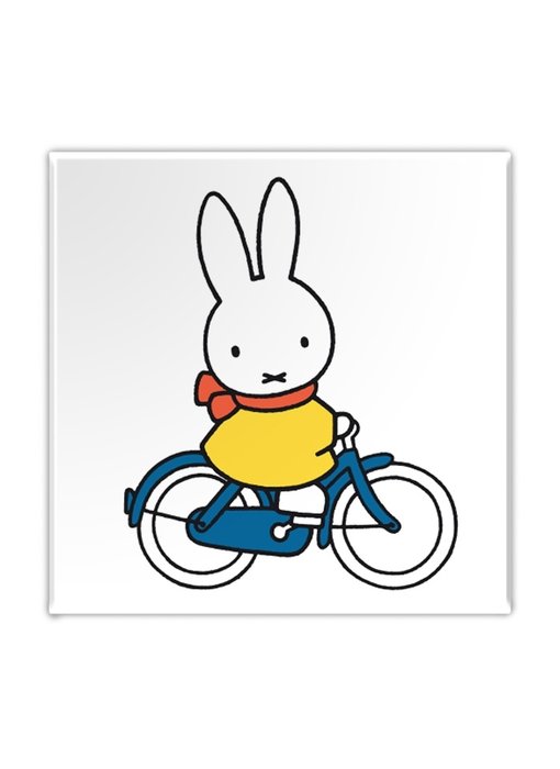 Fridge magnet, Miffy is cycling