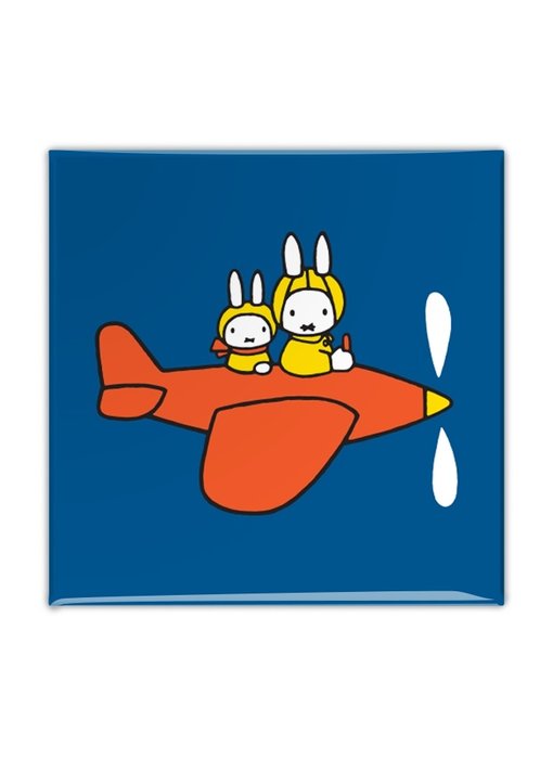 Aimant de réfrigérateur, Miffy dans un avion