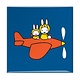 Aimant de réfrigérateur, Miffy dans un avion