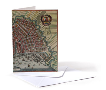 Doble tarjeta, Mapa histórico de Amsterdam 1615