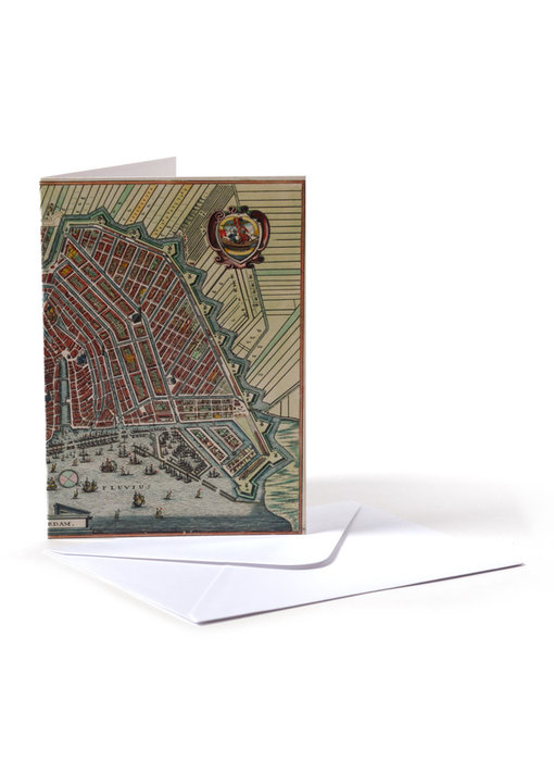 Dubbele kaart, Historische kaart Amsterdam 1615