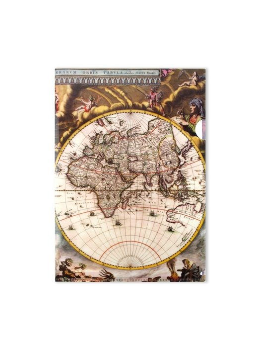 Funda portadocumentos, A4, , mapa mundial