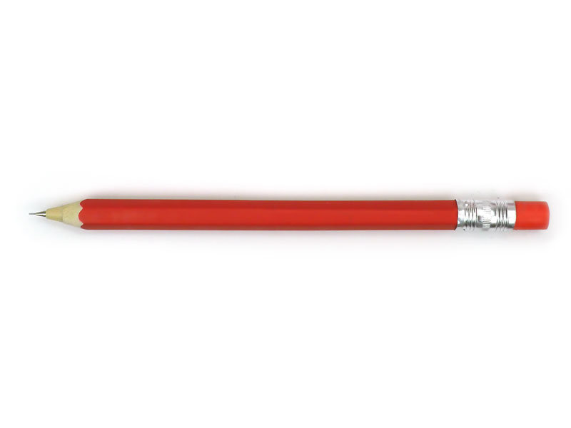 Wooden Mechanical Pencil,  Red