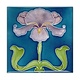 Imán de nevera, Azulejo Art Nouveau, Iris morado