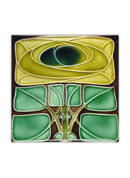 Fridge Magnet, Art Nouveau Tile, Flower, Celtic Rose