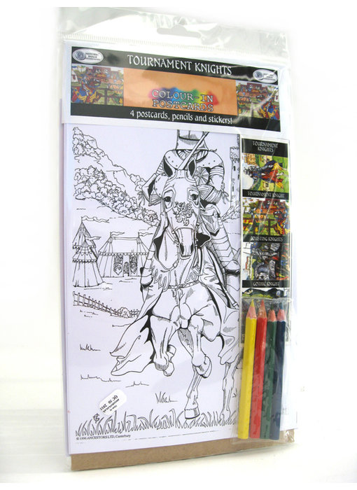 Colour-in Postcards Tournament Knights