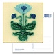 Postcard, Art Nouveau, Blue flower