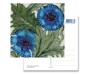 Postal, Flor azul, Artesanía