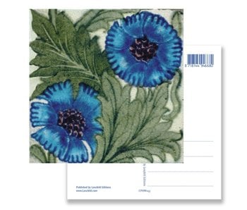 Postcard, Rose blue, Arts and Crafts