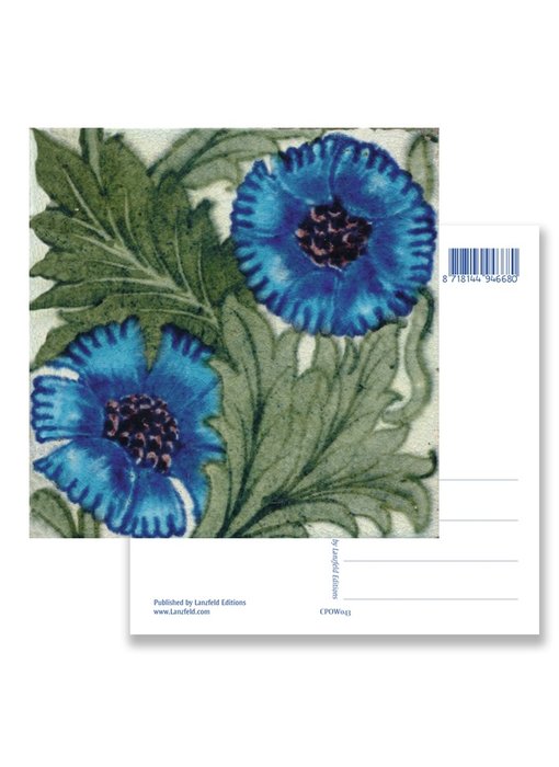 Postal, Flor azul, Artesanía
