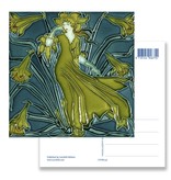 Postcard, Art Nouveau, Flora lady