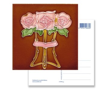 Postal, Art Nouveau, Tres rosas 1910