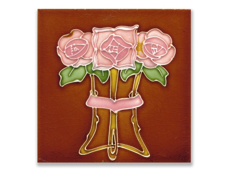 Carte postale, Art Nouveau, Trois roses 1910