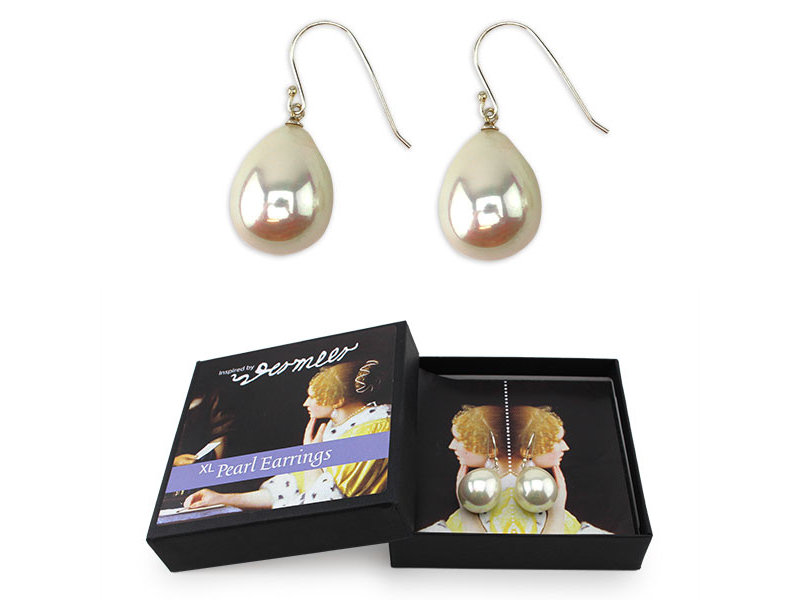 Pendientes de perlas de plata,  XL, Vermeer, Amante