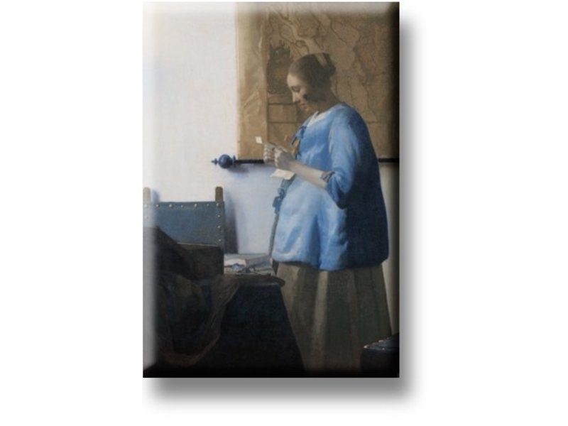 Aimant de réfrigérateur, femme lisant une lettre, Vermeer