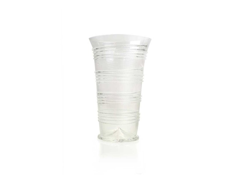 Glass tapeworm cup, 15 cm, clear