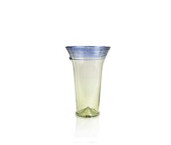 Chalice cup, 12 cm, green with blue detail