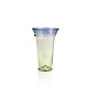 Copa de cáliz, 12 cm, verde con detalle azul.