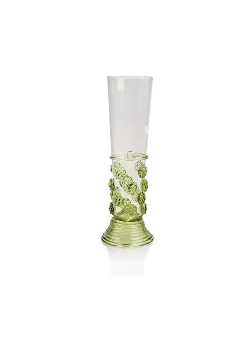 Verre à bec avec clous 17 cm, vert