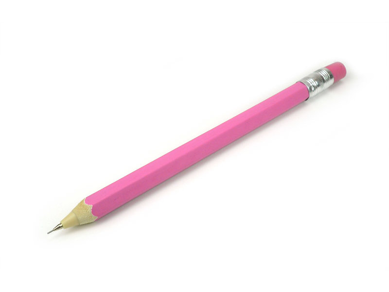 Wooden Mechanical Pencil, Pink