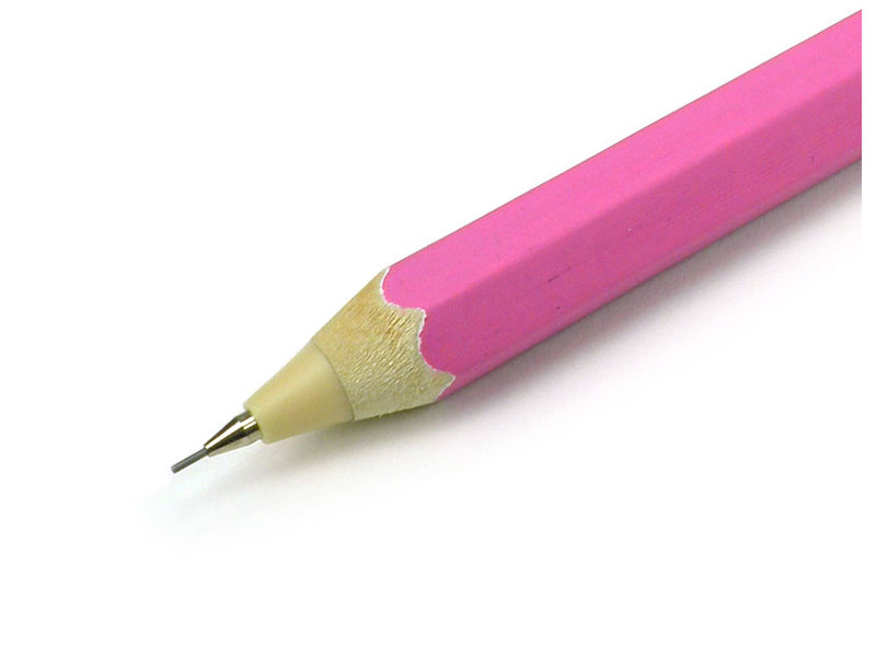 Wooden Mechanical Pencil, Pink