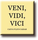 Koelkastmagneet,  Julius Caesar, Veni, Vidi, Vici