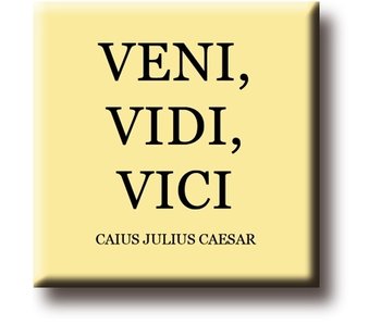 Aimant pour réfrigérateur, Julius Caesar, Veni, Vidi, Vici