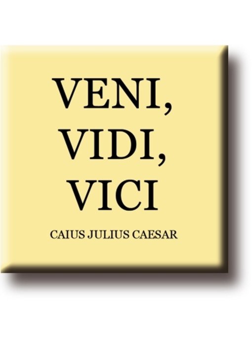 Aimant pour réfrigérateur, Julius Caesar, Veni, Vidi, Vici