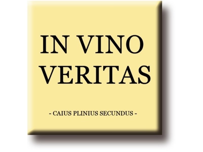 Imán de nevera, Plinio Secundus, En Vino Veritas