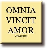 Fridge magnet, Virgil, Omnia Vincit Amor