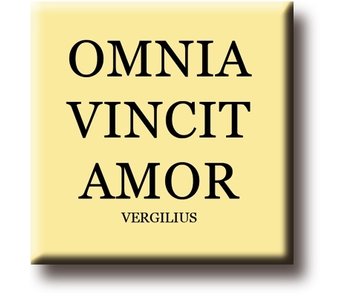 Aimant de réfrigérateur, Virgil, Omnia Vincit Amor