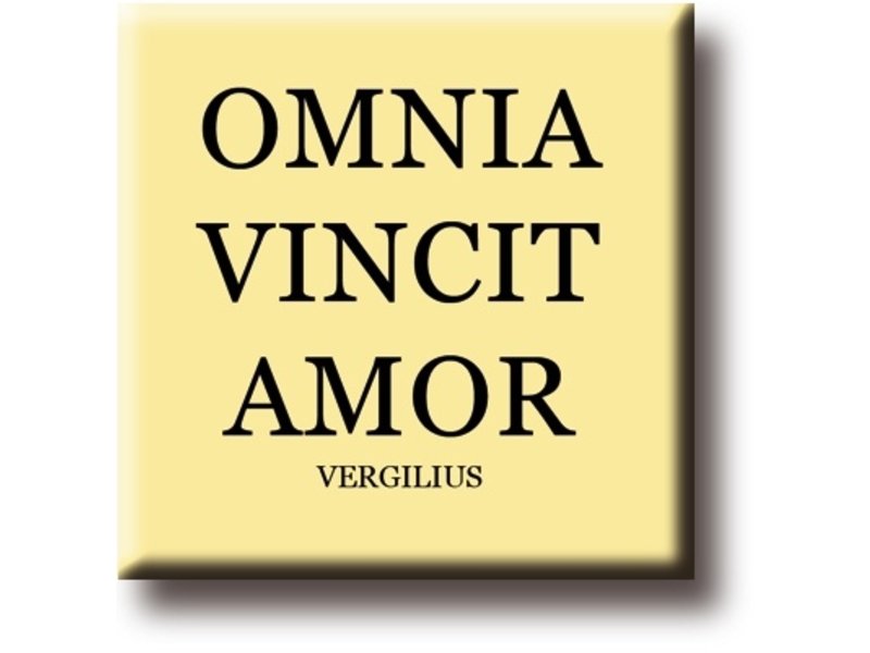 Aimant de réfrigérateur, Virgil, Omnia Vincit Amor