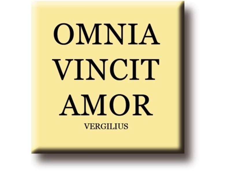 Fridge magnet, Virgil, Omnia Vincit Amor