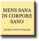 Aimant pour réfrigérateur, Decimus, Mens Sana à Corpore Sano