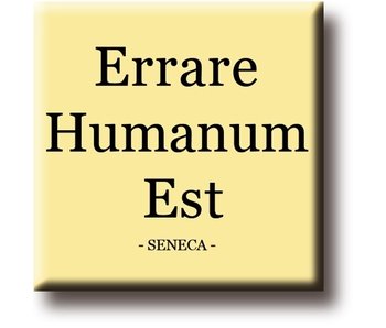 Kühlschrankmagnet, Seneca, Errare Humanium Est